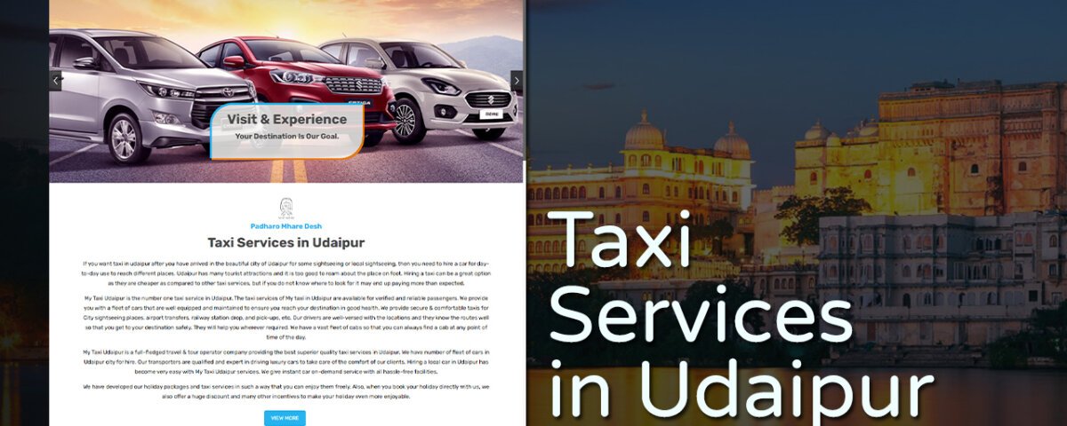 taxi web design company udaipur rajasthan india