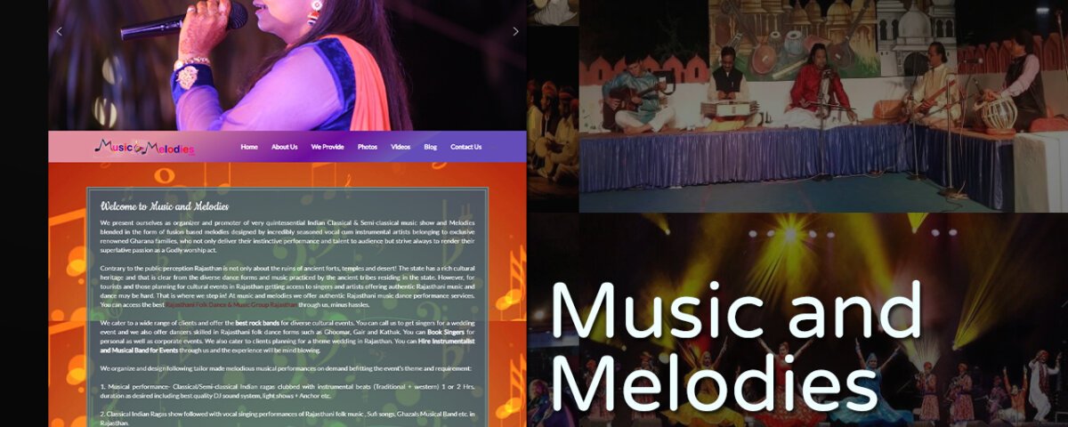 Music Show Website Design Company Udaipur, Rajasthan, India