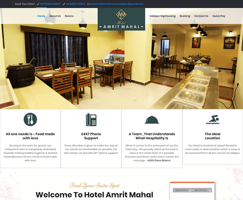 hotel website designer udaipur rajasthan india