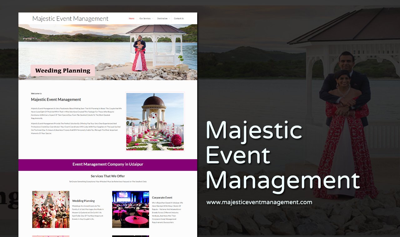 Event planner website designs company