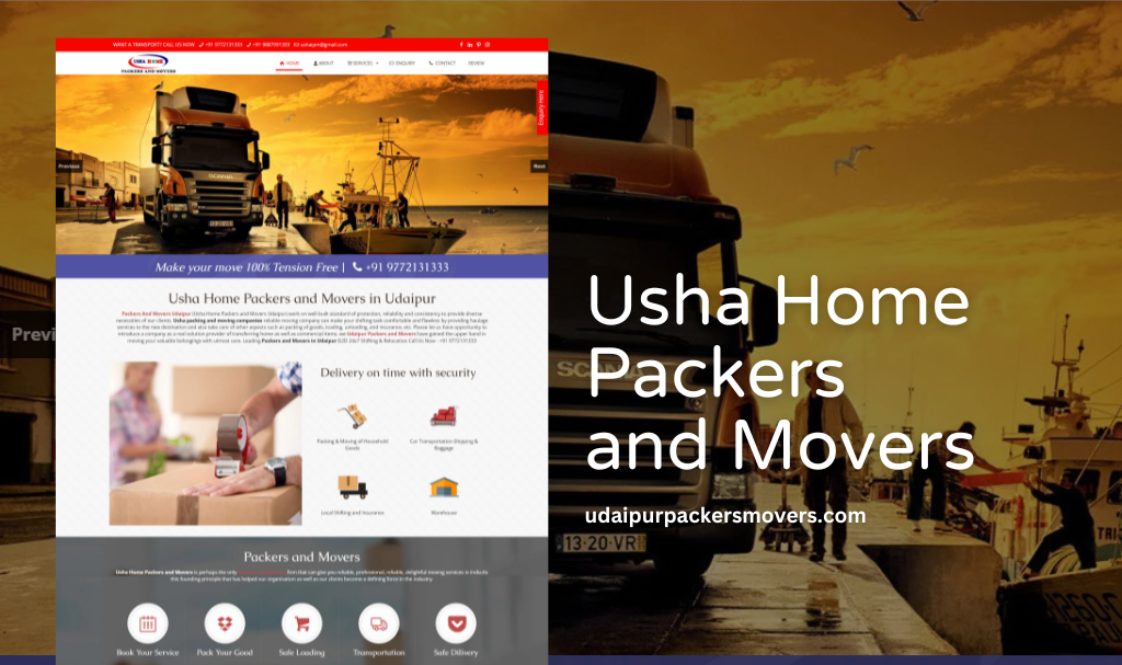 Packers & Movers Website Designer in Udaipur