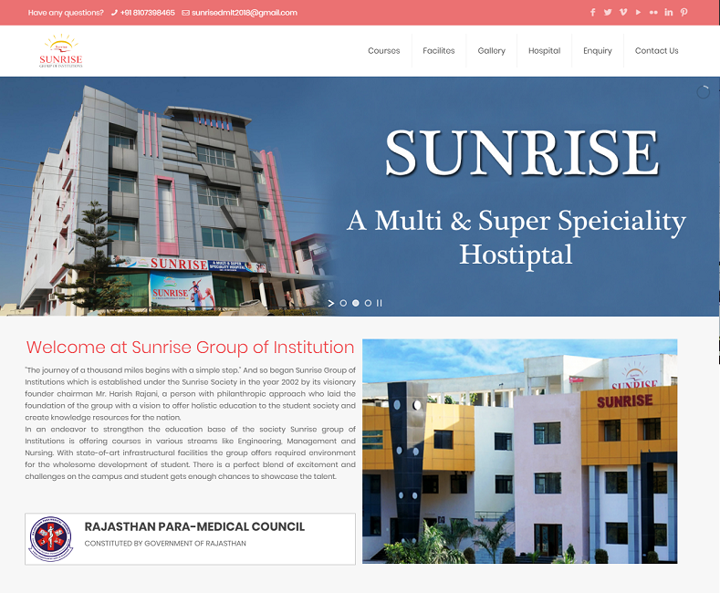Paramedical Institute Website Design Company