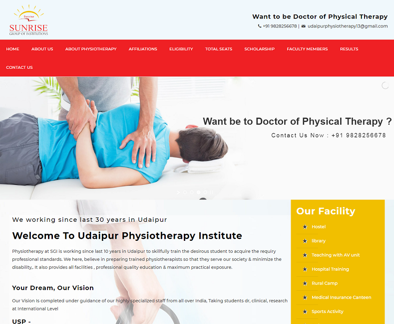 Physiotherapy Institute Website Design Company